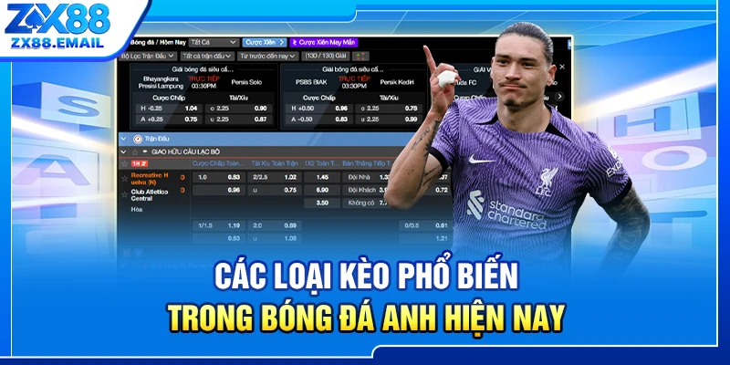 Các loại kèo phổ biến trong bóng đá Anh hiện nay