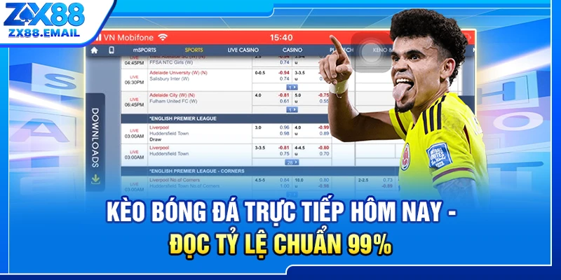 Kèo Bóng Đá Trực Tiếp Hôm Nay - Đọc Tỷ Lệ Chuẩn 99%