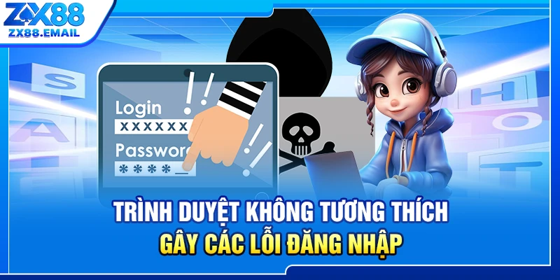 Trình duyệt không tương thích gây các lỗi đăng nhập